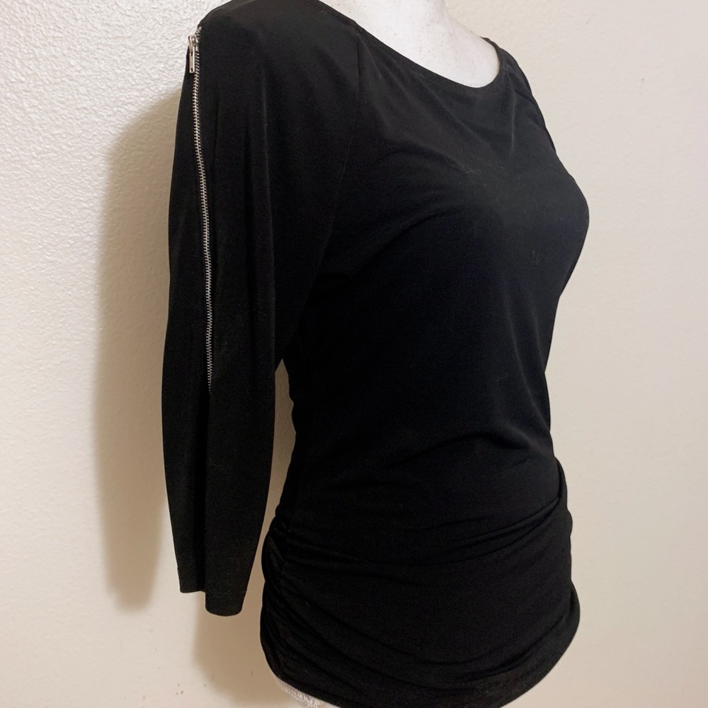 INC Zippered Sleeve Top